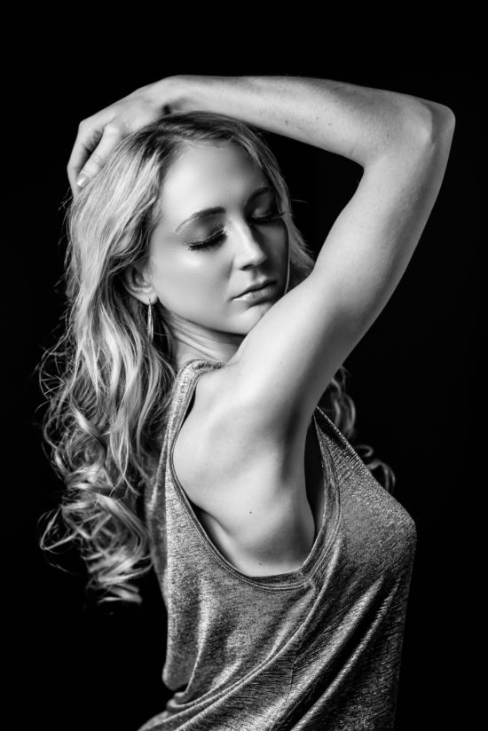 Charlotte North Carolina Portrait Photography Photographer Carrie Allen Colorado Model Studio Urban Exposed Brick Blonde Elegant Portraits